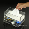 transparente, farbige Acryl-Tissue-Organizer-Box